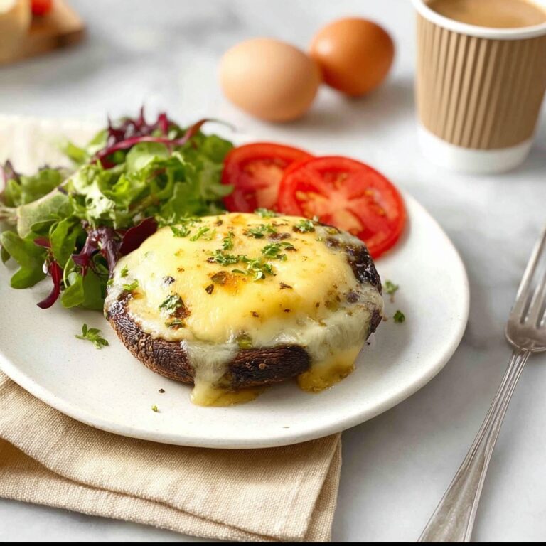Sunday Sunshine Baked Eggs in Mushrooms Recipe