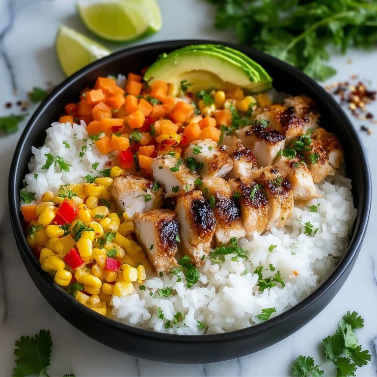 Loaded Street Corn Chicken Rice Bowl Recipe