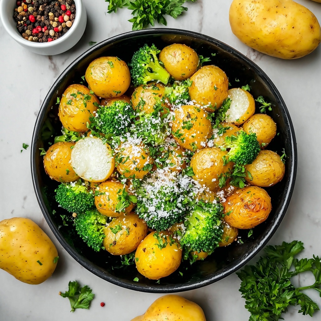 Roasted Parmesan Potatoes and Broccoli Recipe - Recipe Image