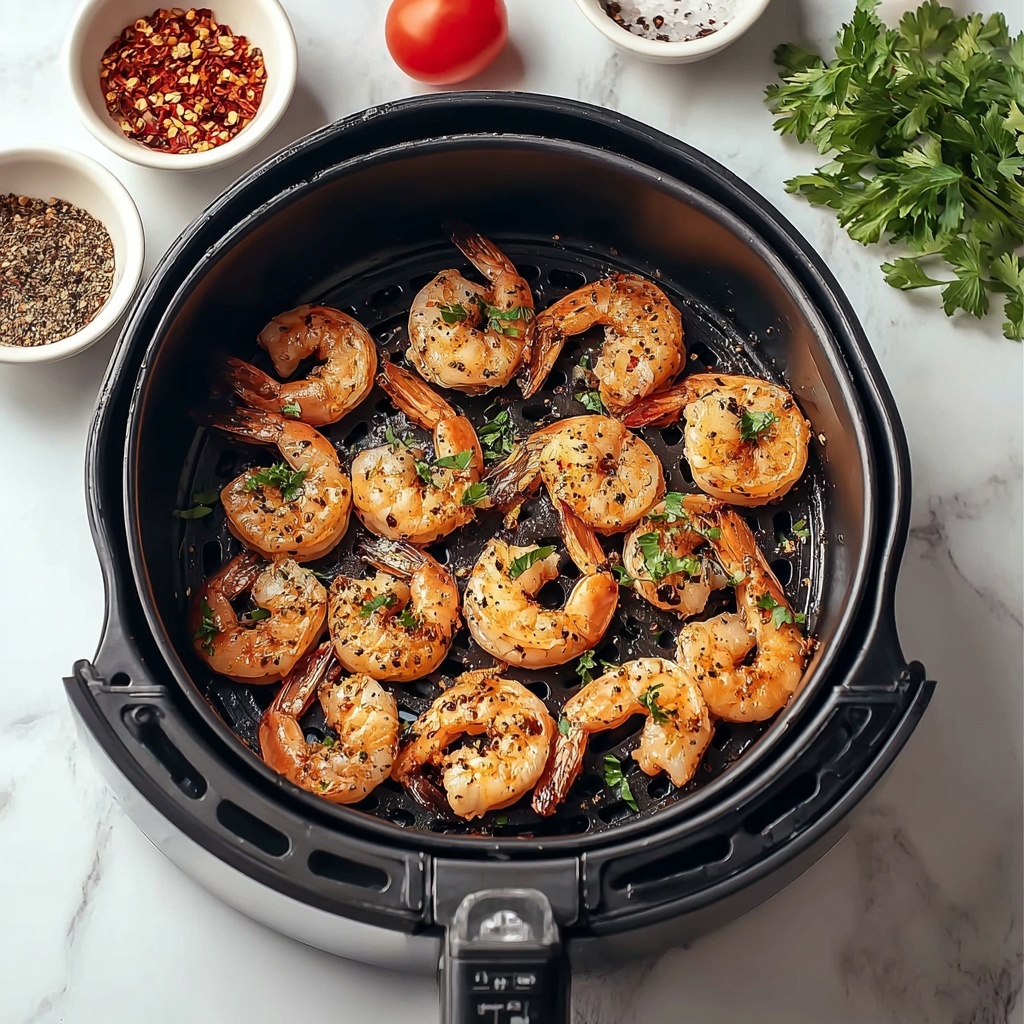 Air Fryer Lemon Garlic Shrimp Recipe - Recipe Image
