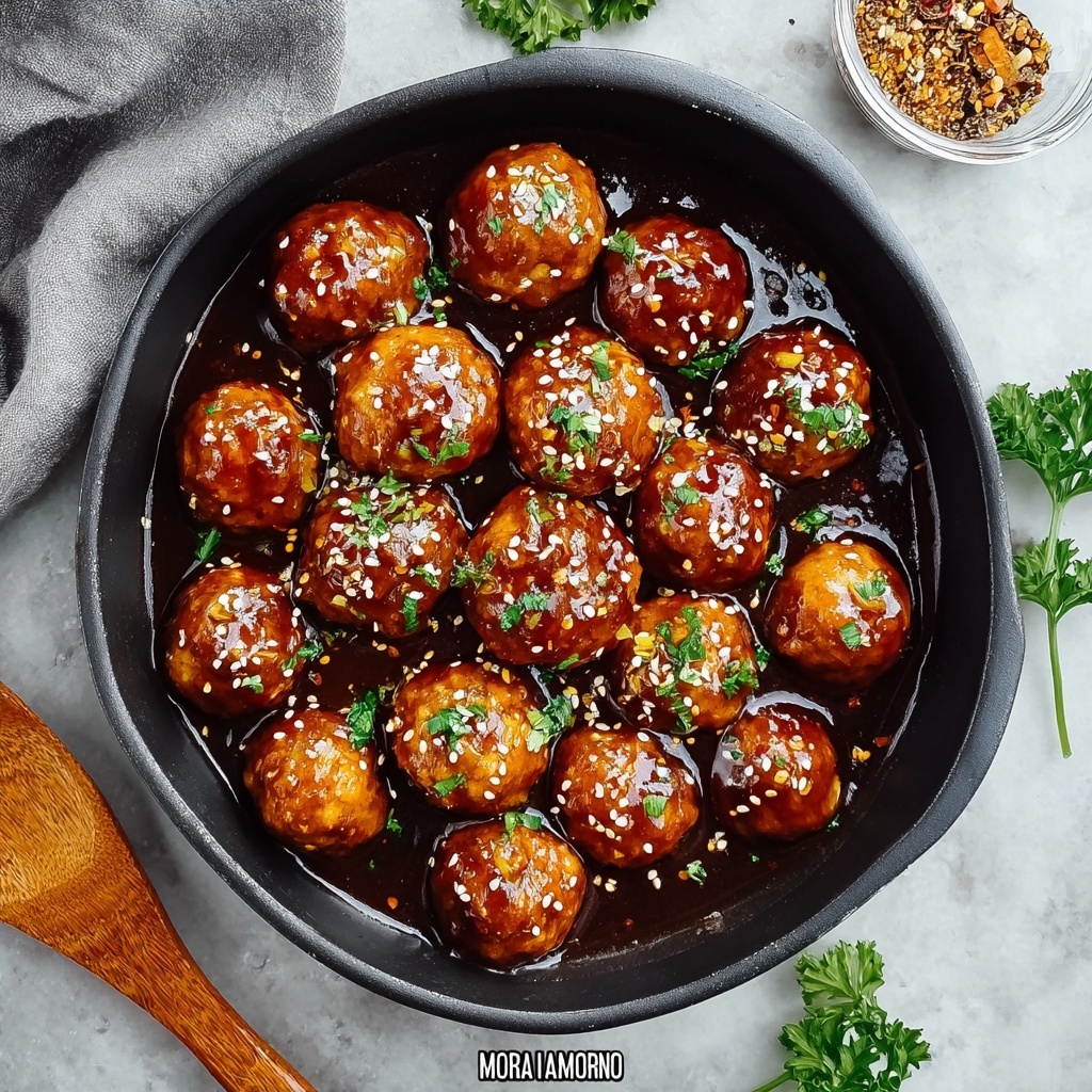 Honey Garlic Glazed Meatballs Recipe - Recipe Image