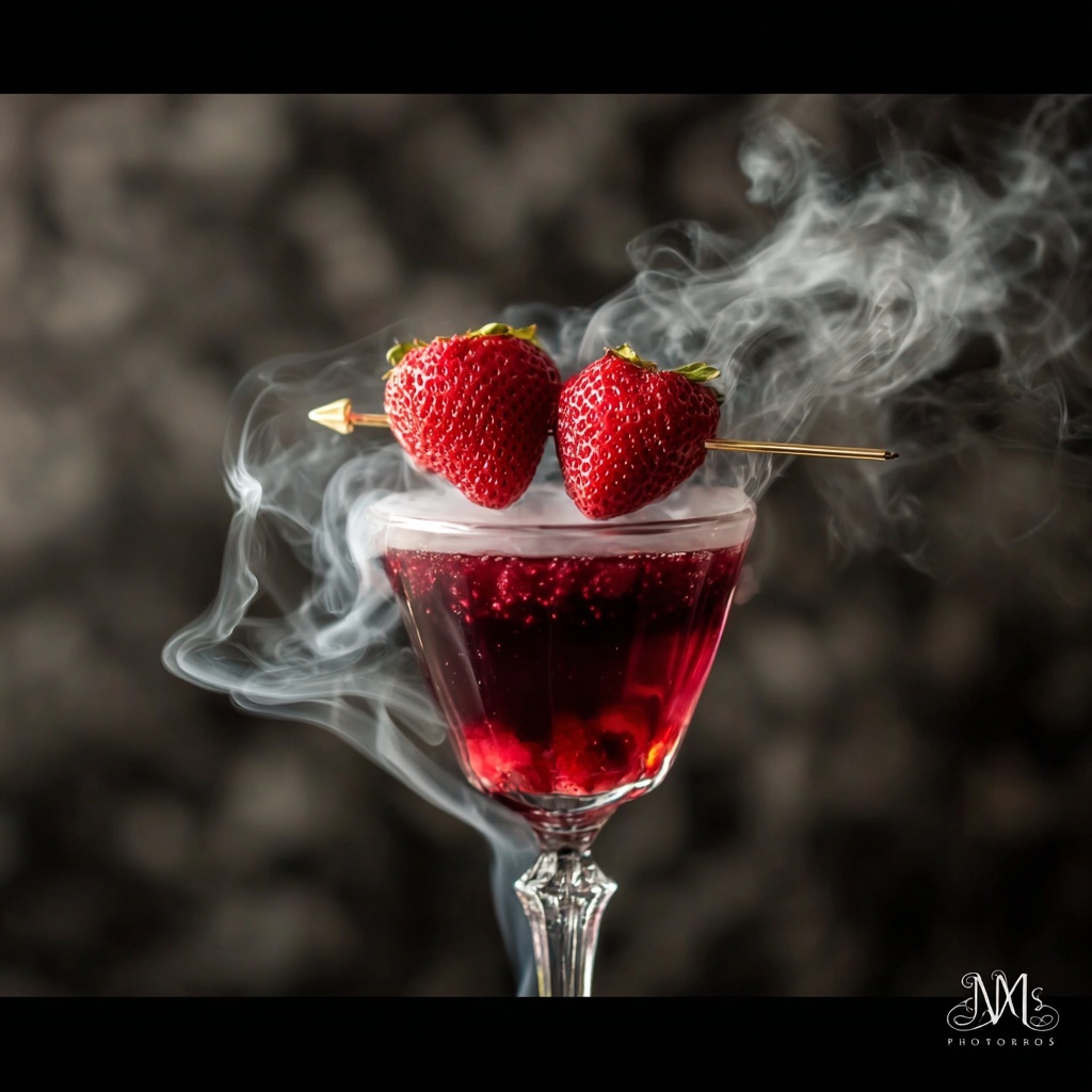 Love Potion #9 Triple Berry Pomegranate Martini Recipe - Recipe Image