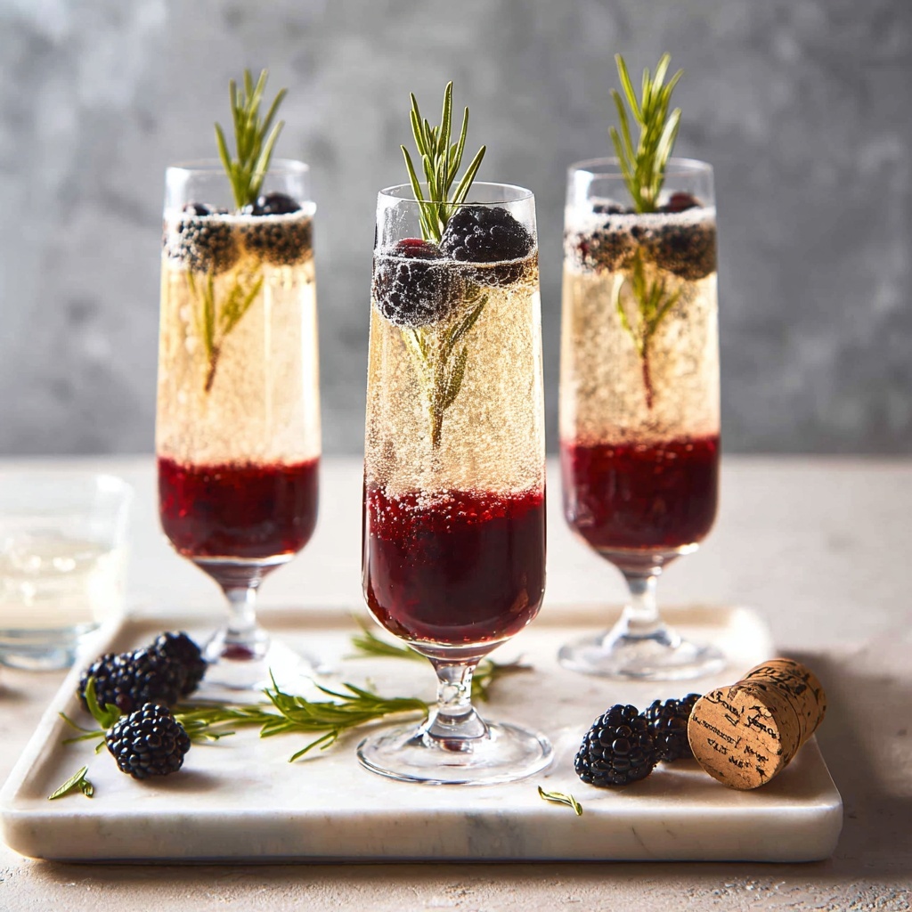 Blackberry Champagne Cocktail Recipe - Recipe Image