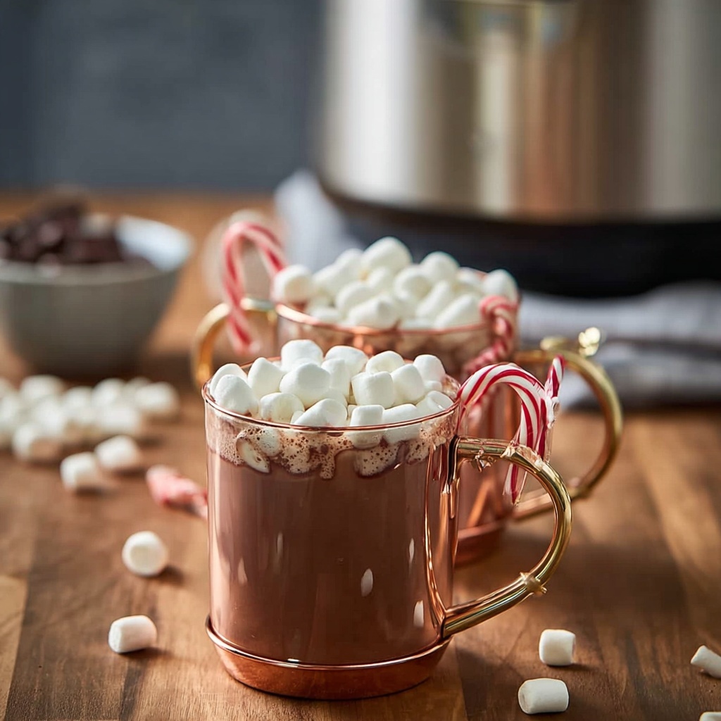 Slow Cooker Peppermint Hot Chocolate Recipe - Recipe Image