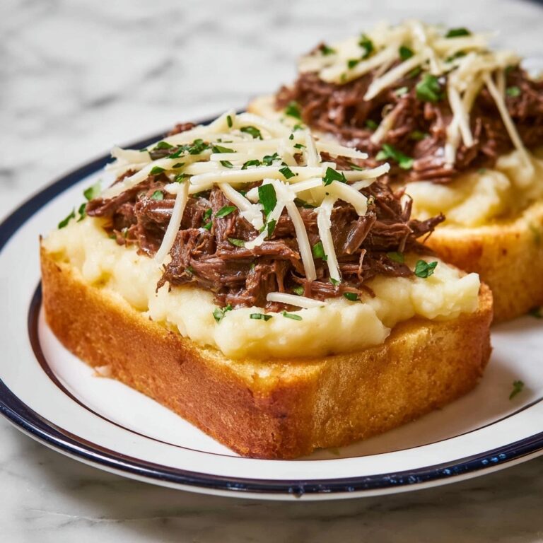 Open-Faced Roast Beef Sandwich with Mashed Potatoes and Gruyere Recipe