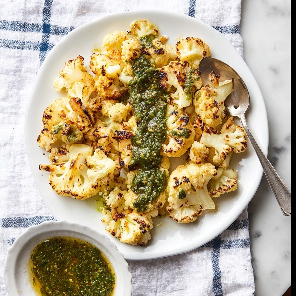 Roasted Cauliflower with Chimichurri Sauce Recipe - Recipe Image