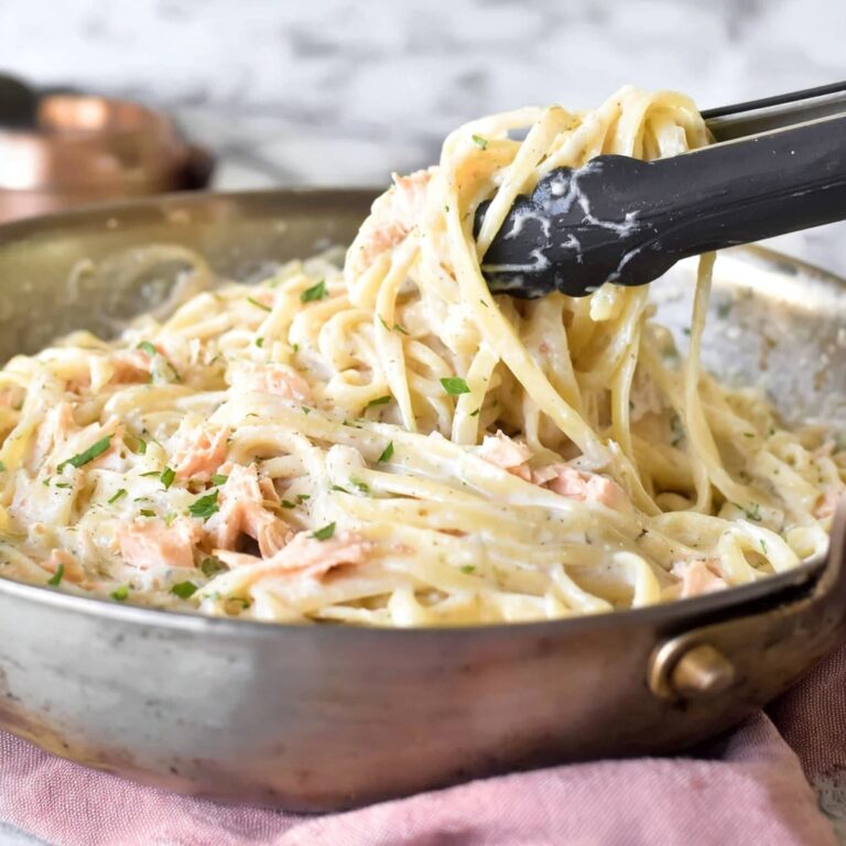 Salmon Alfredo Pasta Recipe