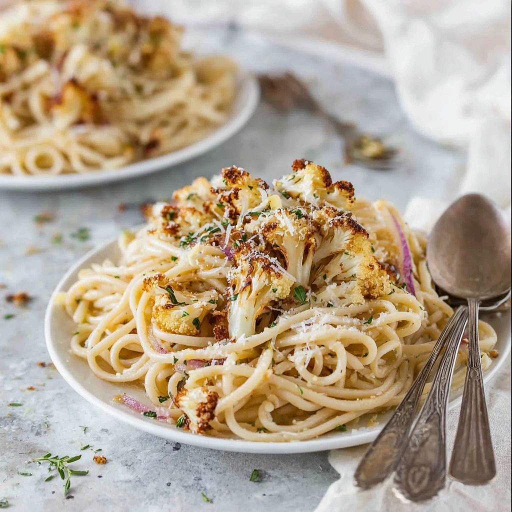 Garlic Butter Cauliflower Pasta with Pangritata Recipe - Recipe Image