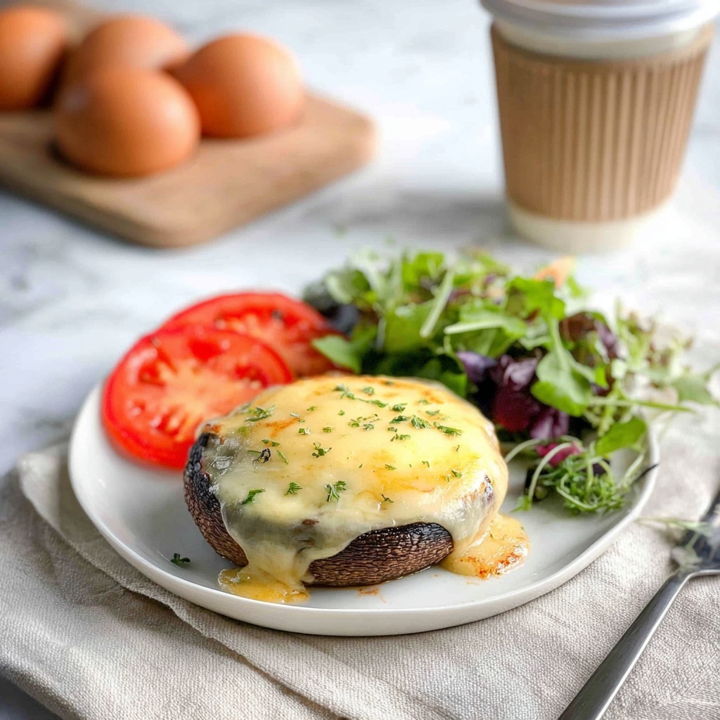Sunday Sunshine Baked Eggs in Mushrooms Recipe - Recipe Image