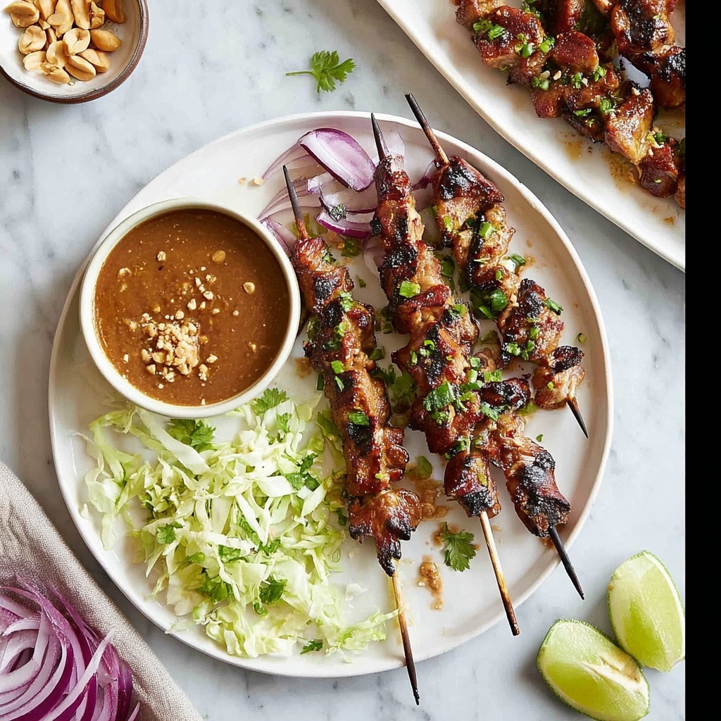 Satay Chicken with Restaurant Style Peanut Sauce (Indonesian/Bali Style) Recipe - Recipe Image