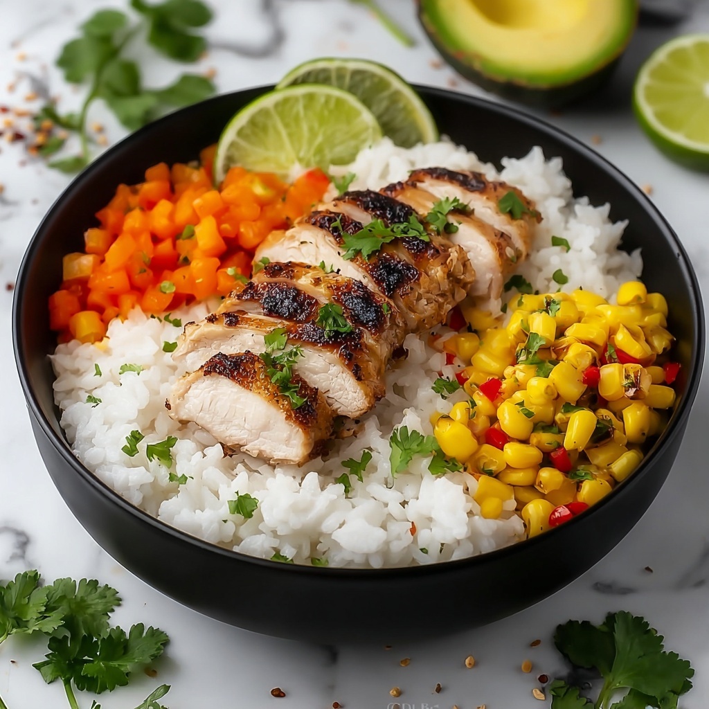 Loaded Street Corn Chicken Rice Bowl Recipe - Recipe Image