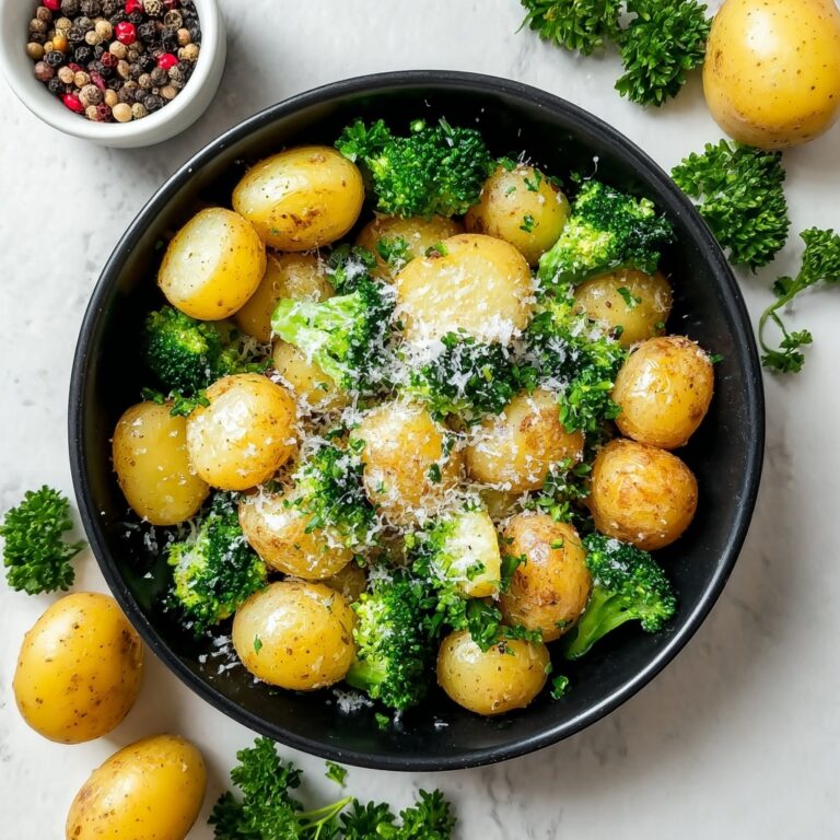 Roasted Parmesan Potatoes and Broccoli Recipe