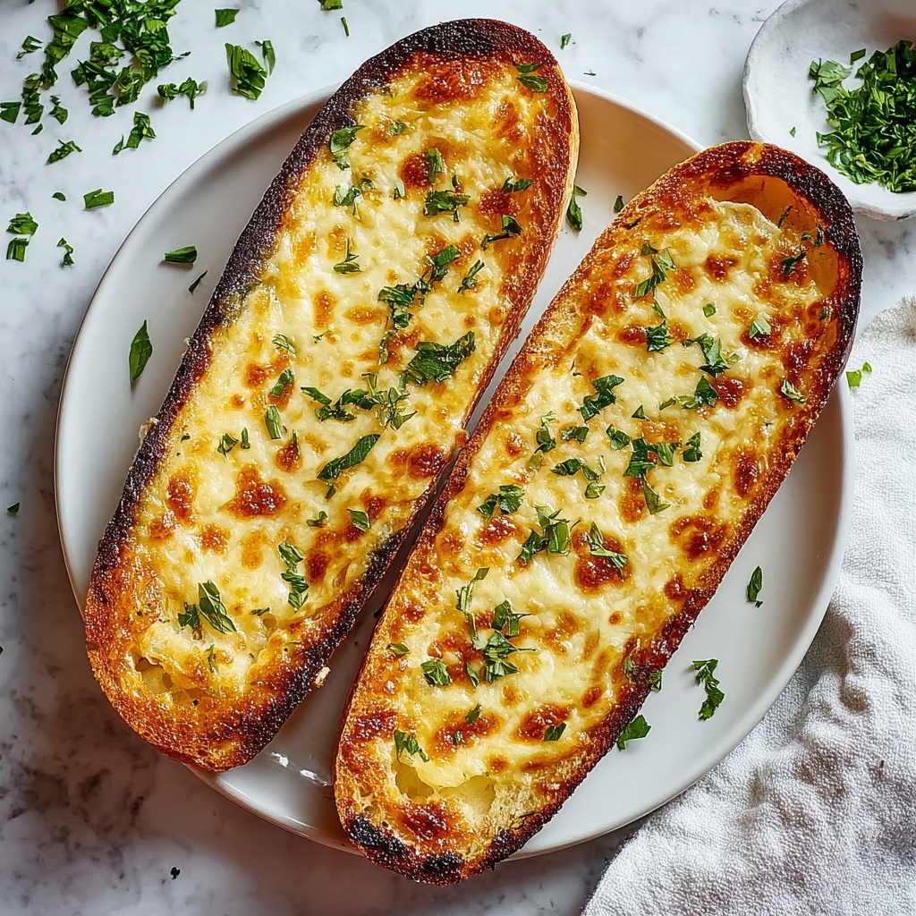 Gooey Garlic Cheese Bread Recipe - Recipe Image