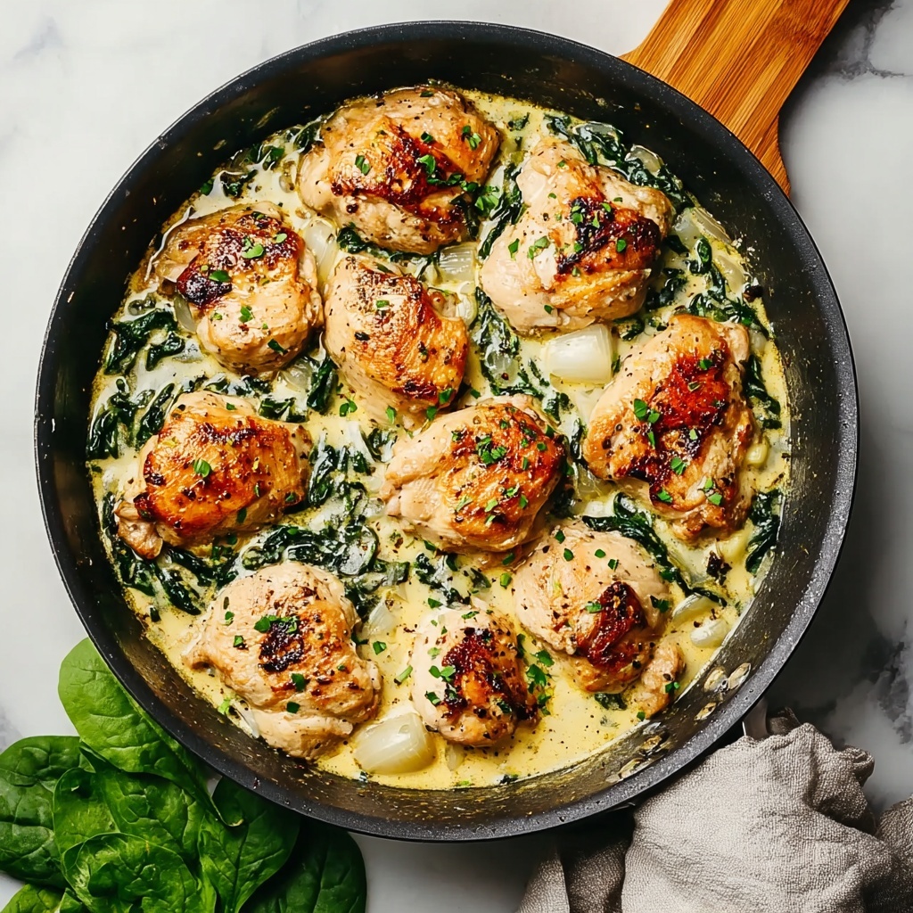 Creamy Garlic Chicken with Spinach Recipe - Recipe Image