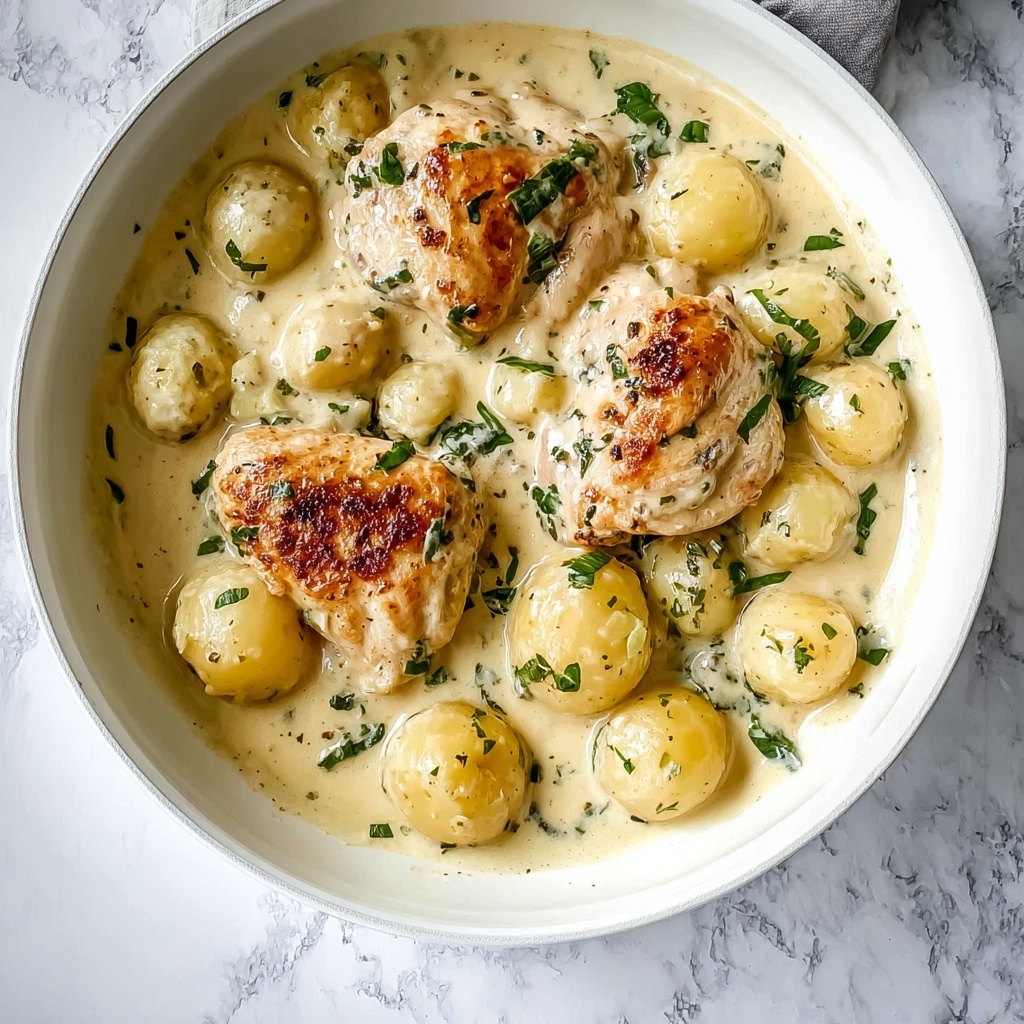Garlic Chicken Gnocchi Skillet Recipe - Recipe Image