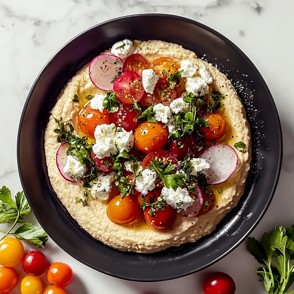 Greek Style Loaded Hummus Recipe - Recipe Image