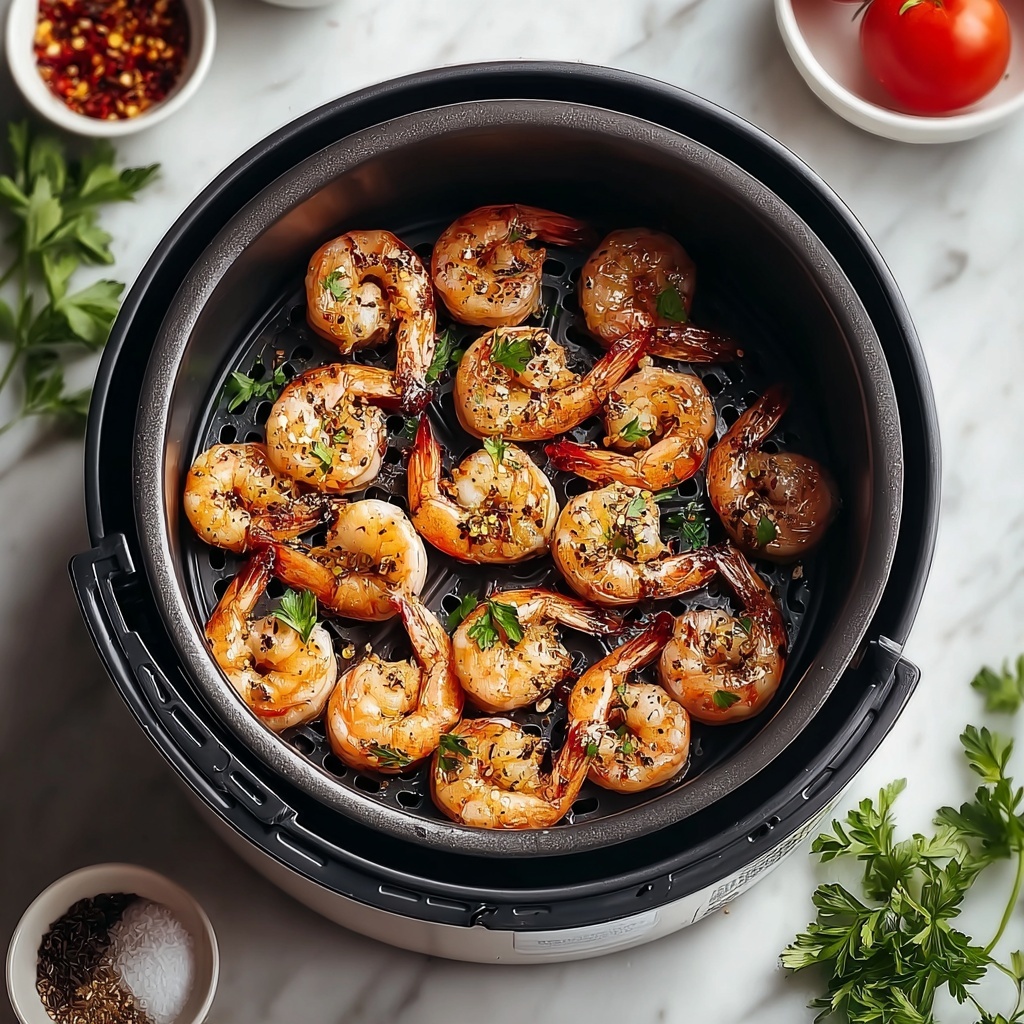 Air Fryer Lemon Garlic Shrimp Recipe - Recipe Image