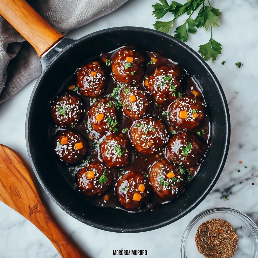 Honey Garlic Glazed Meatballs Recipe - Recipe Image