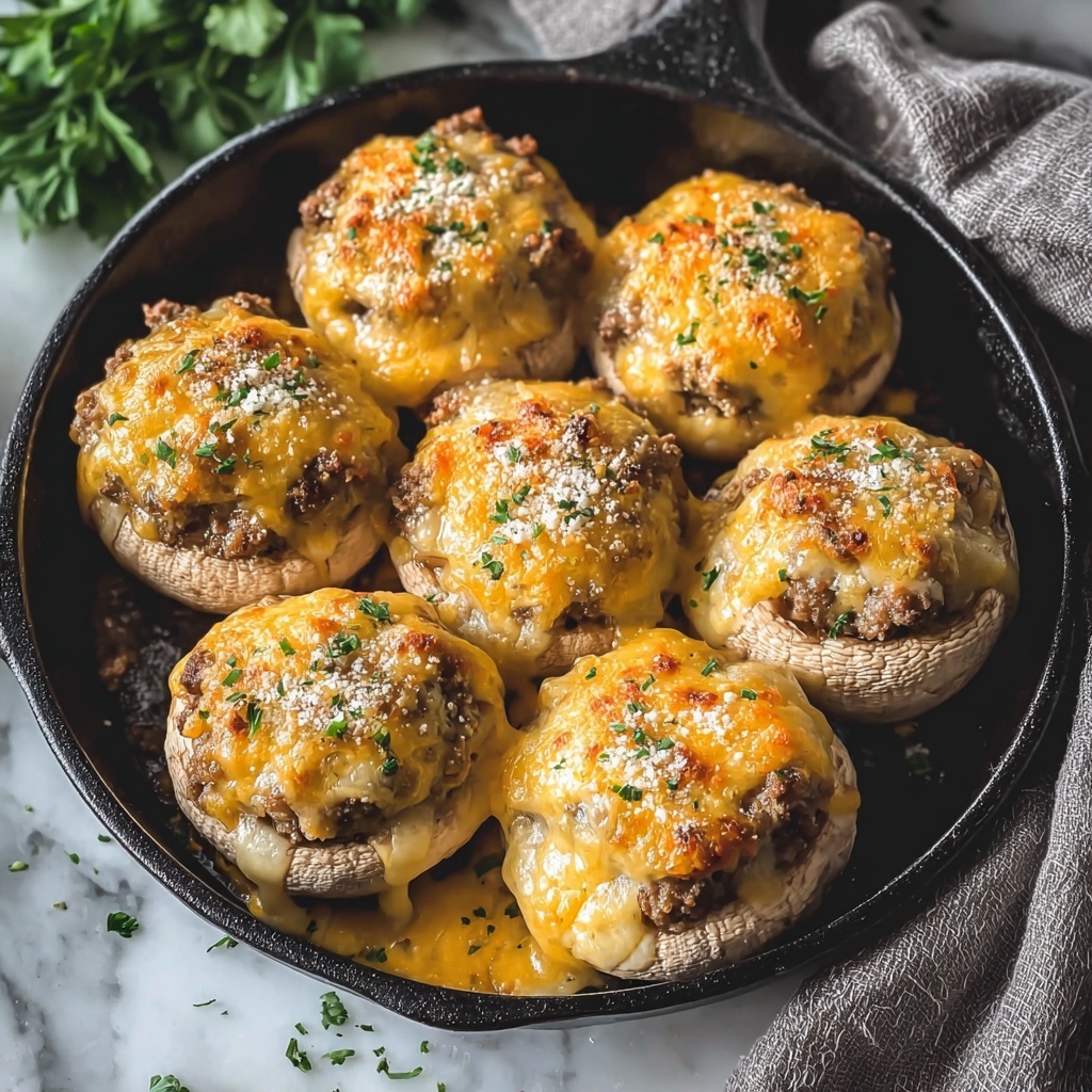Garlic Parmesan Cheeseburger Bombs Recipe - Recipe Image