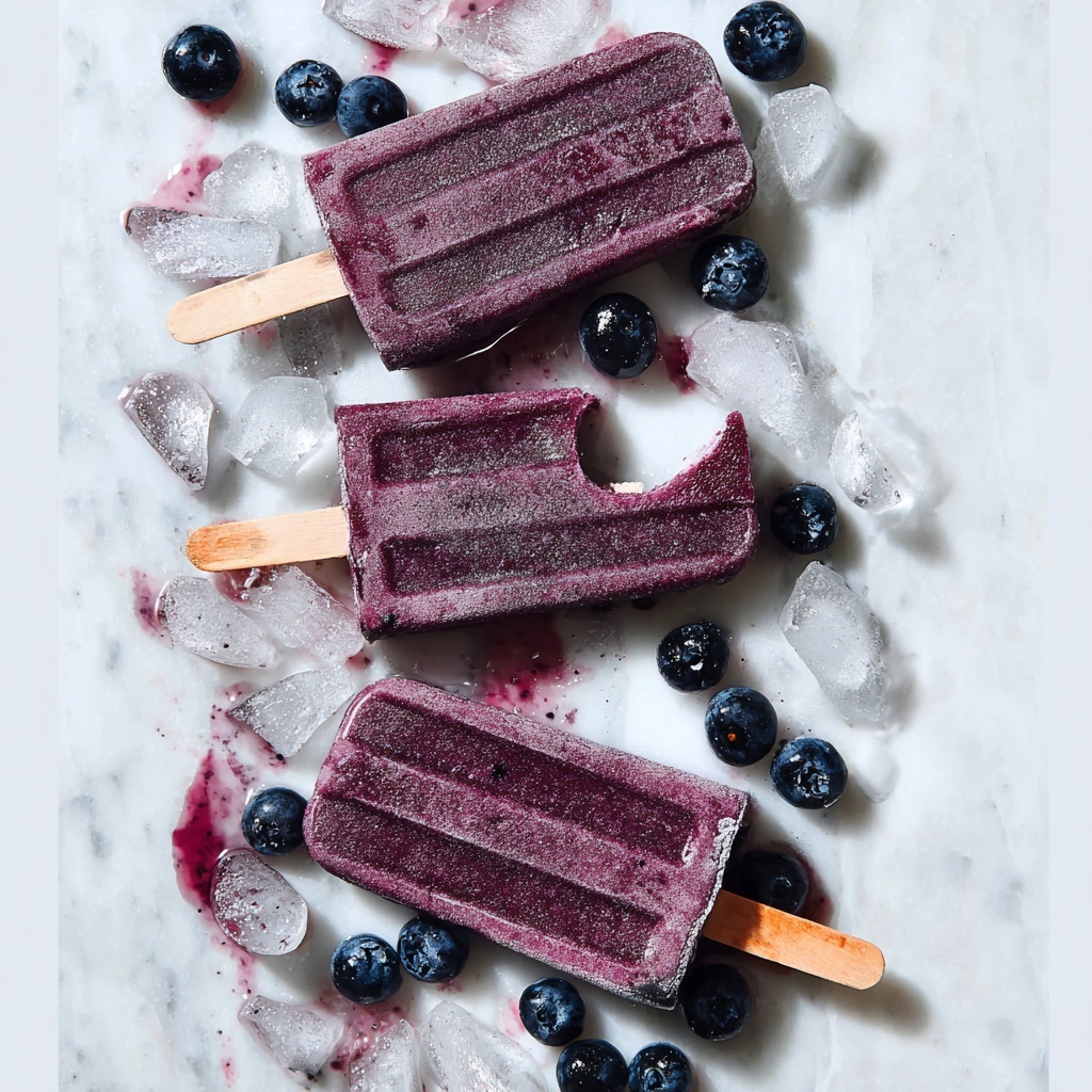 Blueberry Basil Coconut Milk Popsicles Recipe - Recipe Image