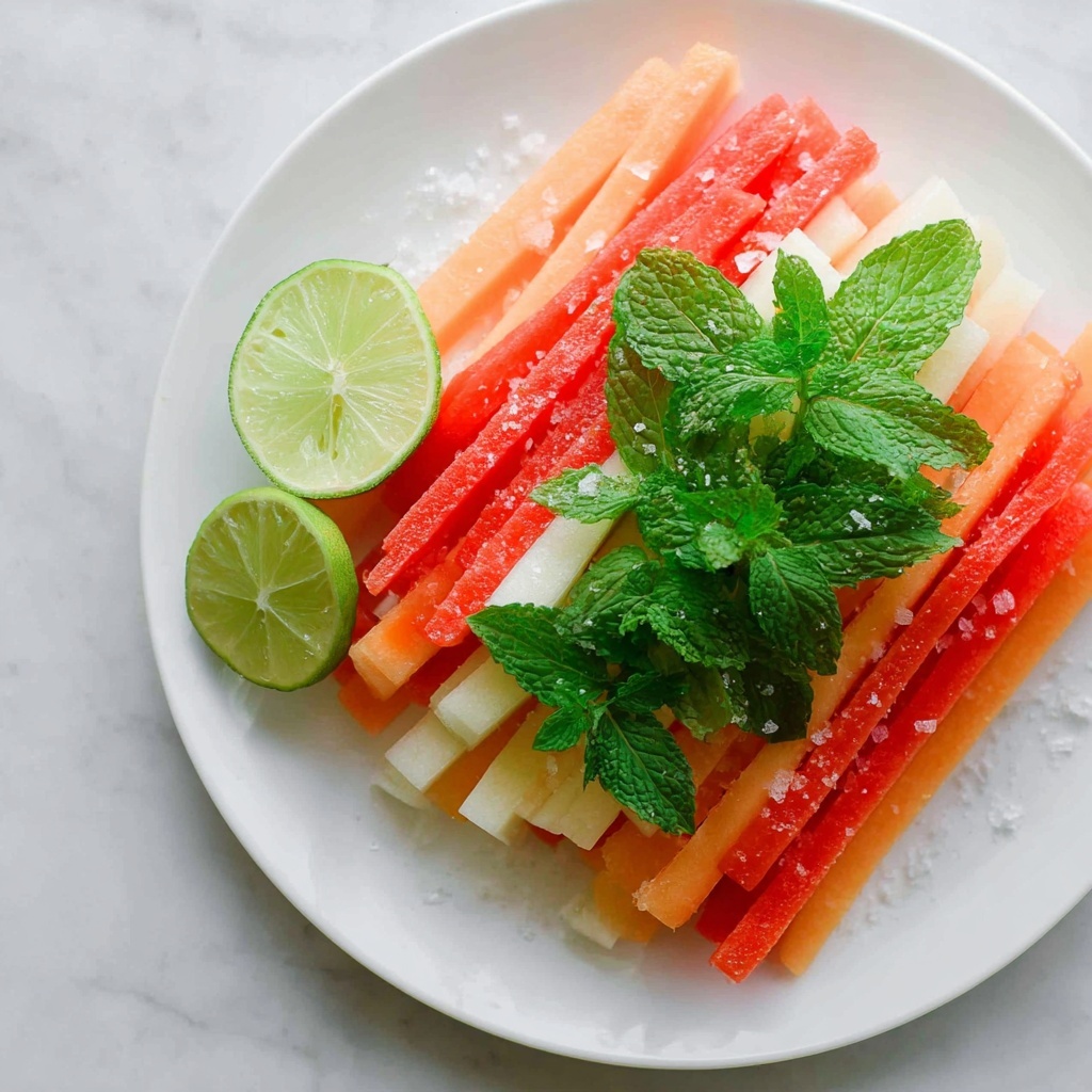 Watermelon Summer Salad with Cantaloupe, Apple, Mint, and Lemon Recipe - Recipe Image
