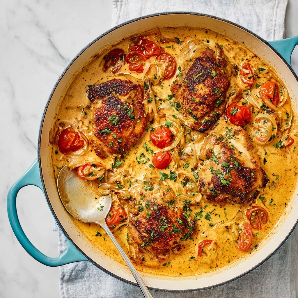 Boursin Chicken with Cherry Tomatoes and Red Onion Recipe - Recipe Image