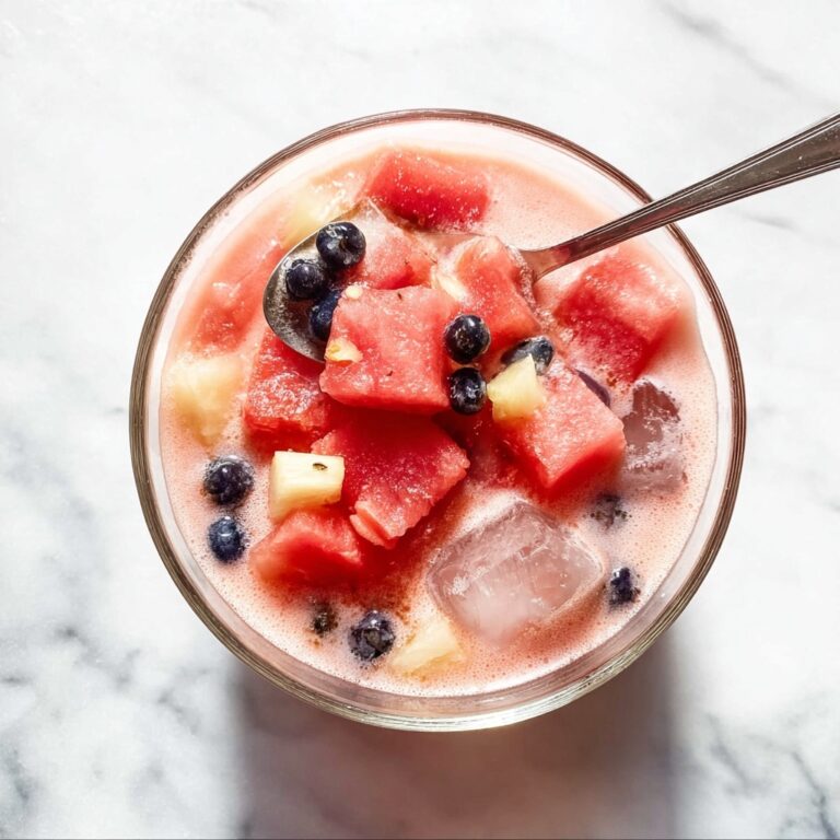Refreshing Watermelon Fruit Punch with Strawberry Milk and Carbonation Recipe