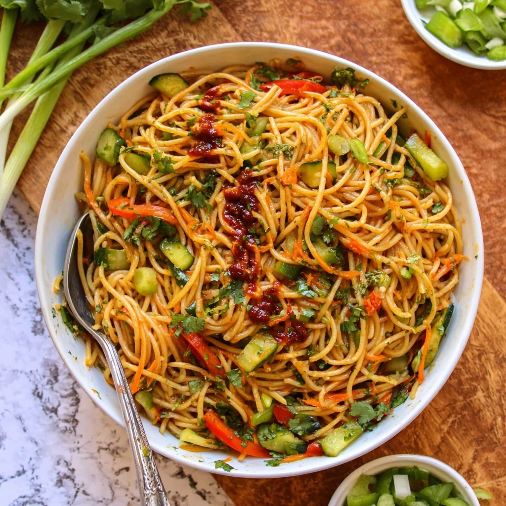 Cold Sesame Noodles with Vegetables Recipe - Recipe Image
