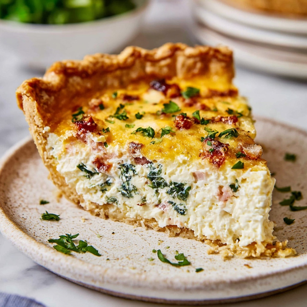 Bacon Spinach Quiche with Gruyère, Swiss, and Cheddar Recipe - Recipe Image