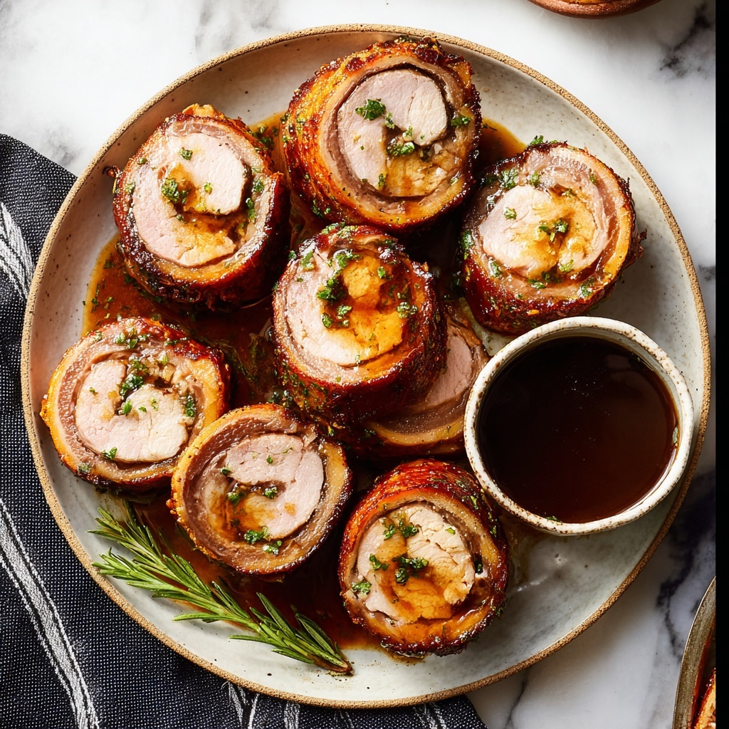 Bacon-Wrapped Pork Tenderloin with Maple-Balsamic Glaze Recipe - Recipe Image