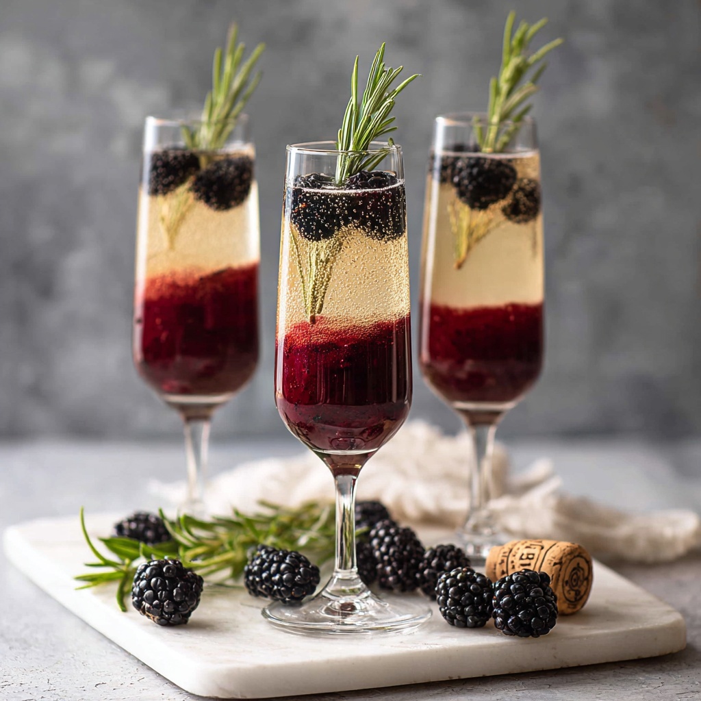 Blackberry Champagne Cocktail Recipe - Recipe Image
