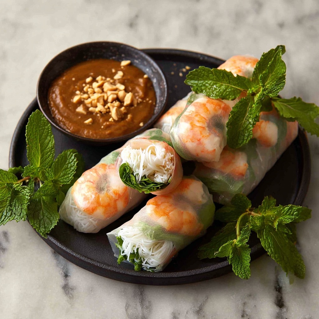Vietnamese Rice Paper Rolls with Prawn and Mint Recipe - Recipe Image