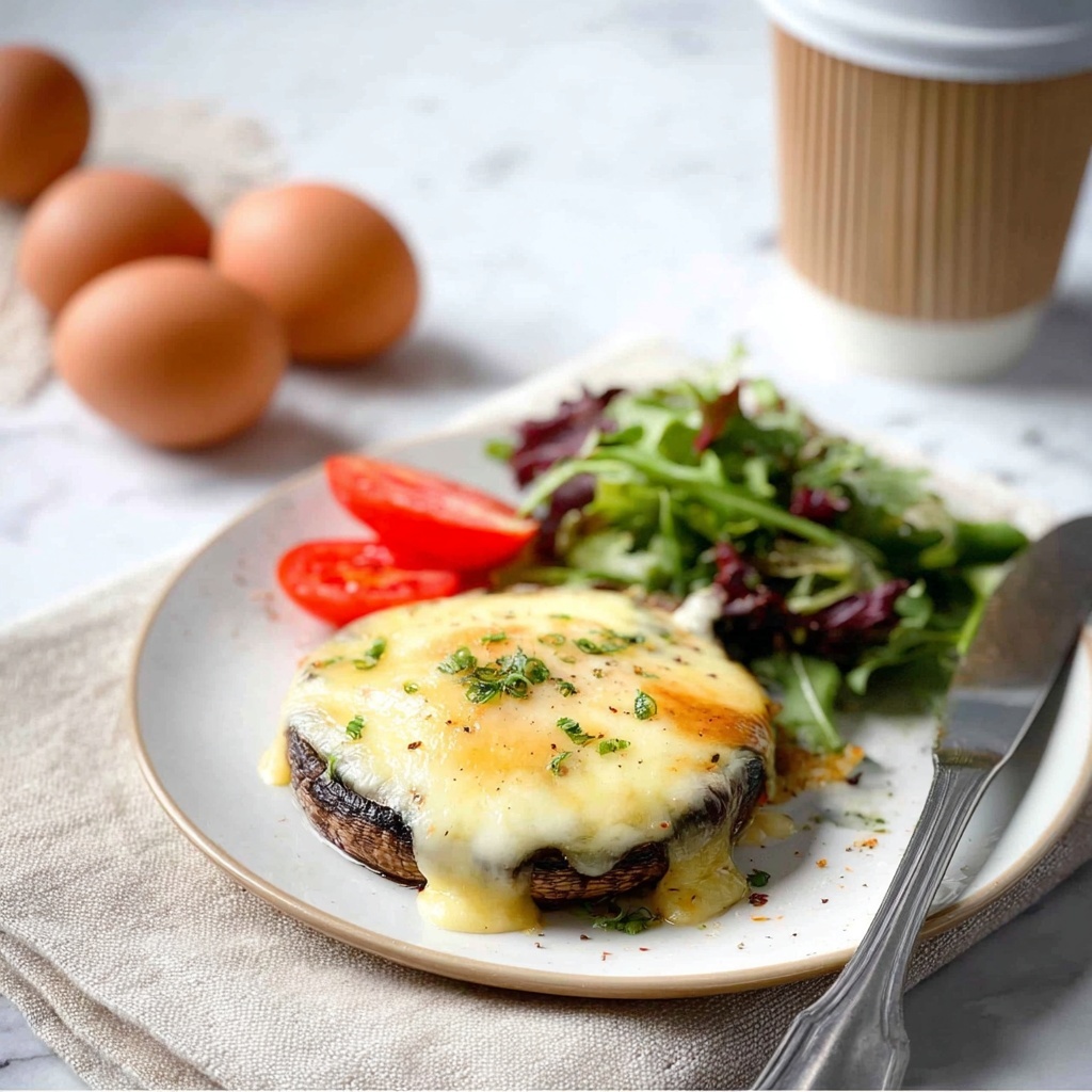 Sunday Sunshine Baked Eggs in Mushrooms Recipe - Recipe Image