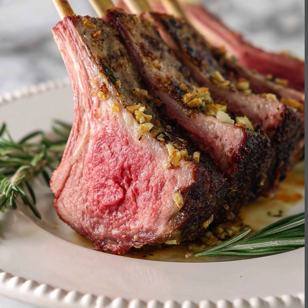 Lemon Rosemary Garlic Rack of Lamb Recipe - Recipe Image