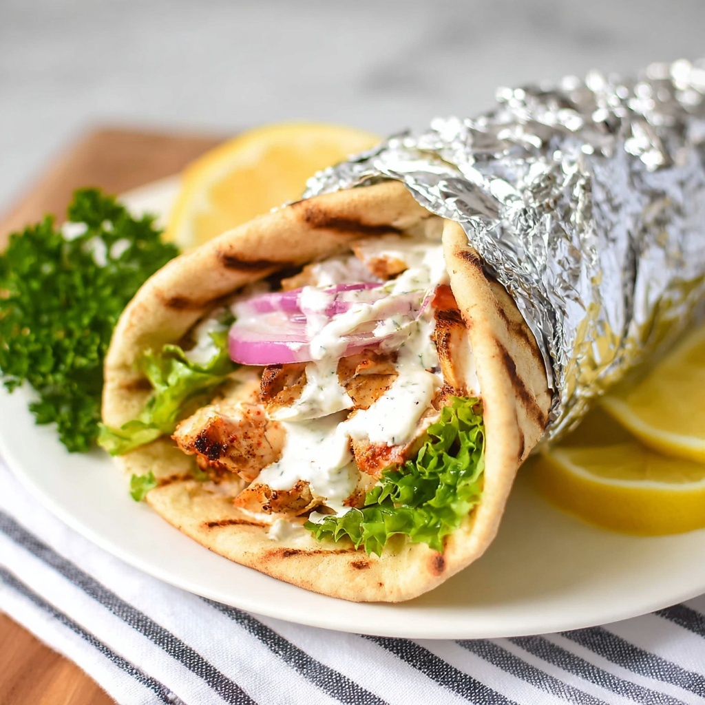 Slow Cooker Chicken Shawarma with Garlic Cucumber Yogurt Sauce Recipe - Recipe Image