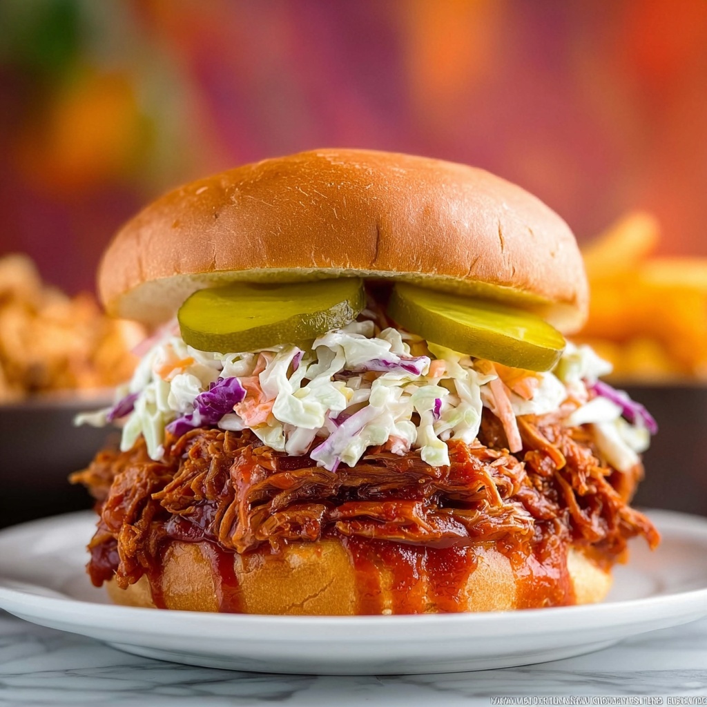 BBQ Pulled Chicken Sandwich Recipe - Recipe Image