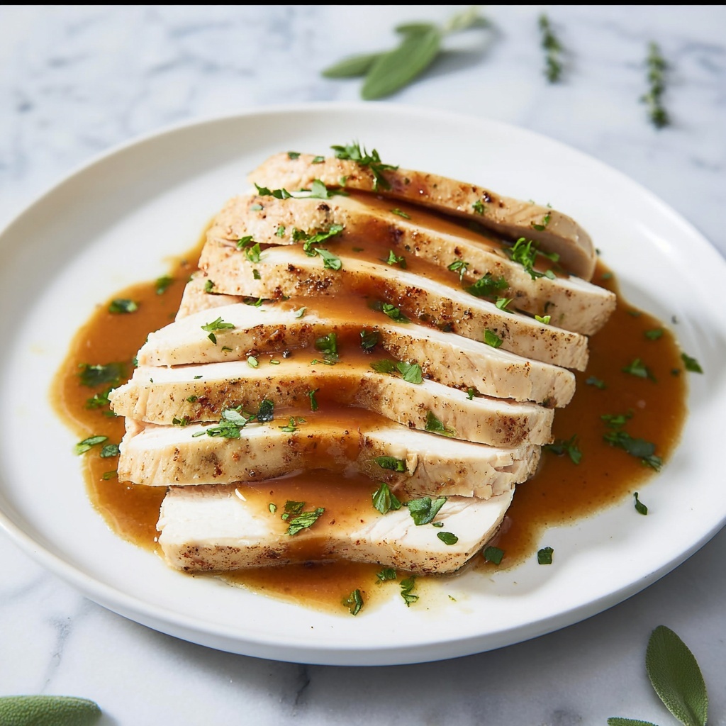 Slow Cooker Turkey Breast with Ranch and Brown Gravy Recipe - Recipe Image