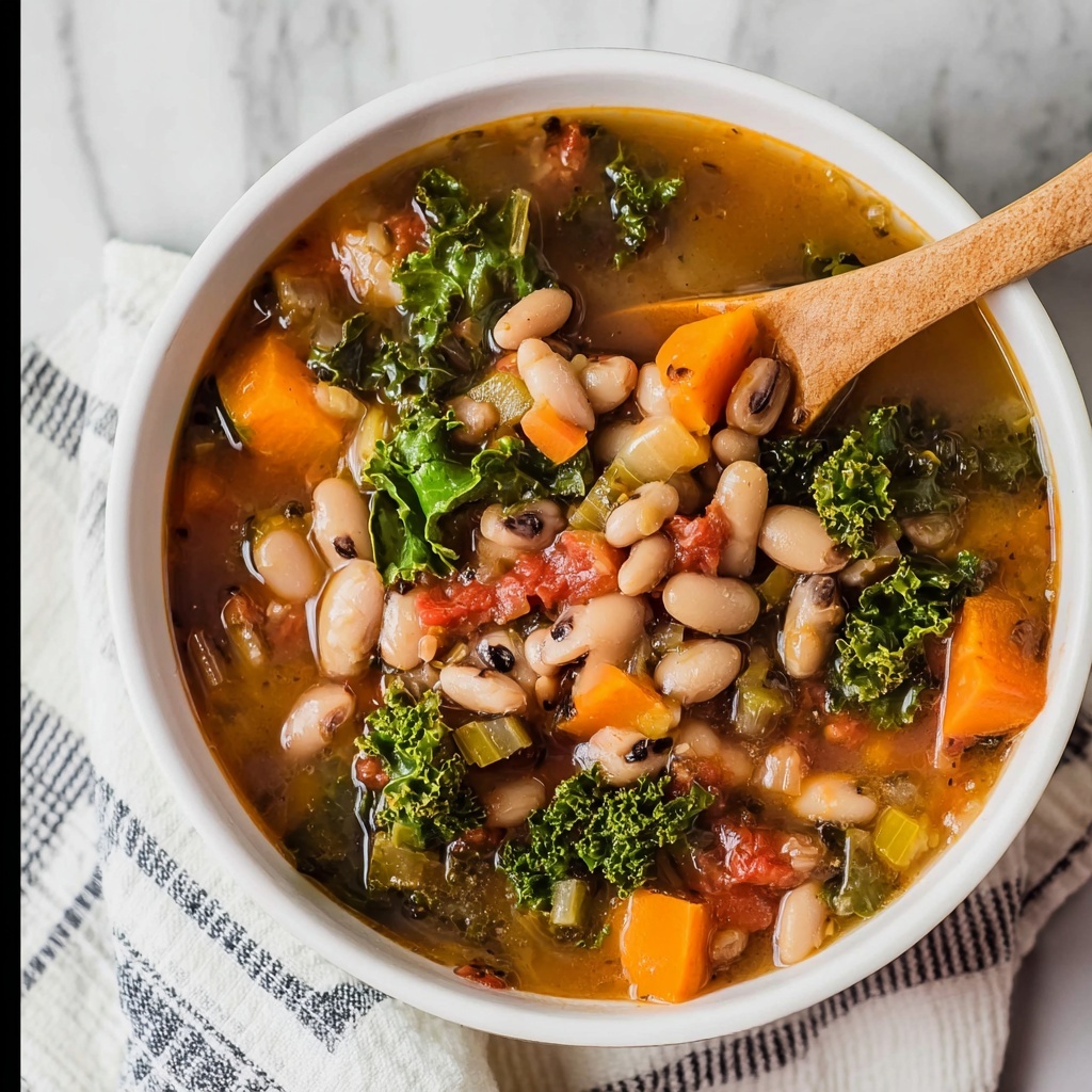 Black Eyed Pea Soup with Bacon, Kale, and Spicy Vegetables Recipe - Recipe Image