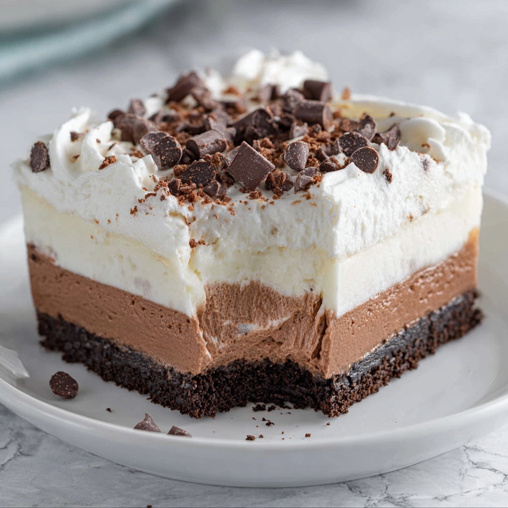 No Bake Chocolate Lasagna Recipe - Recipe Image