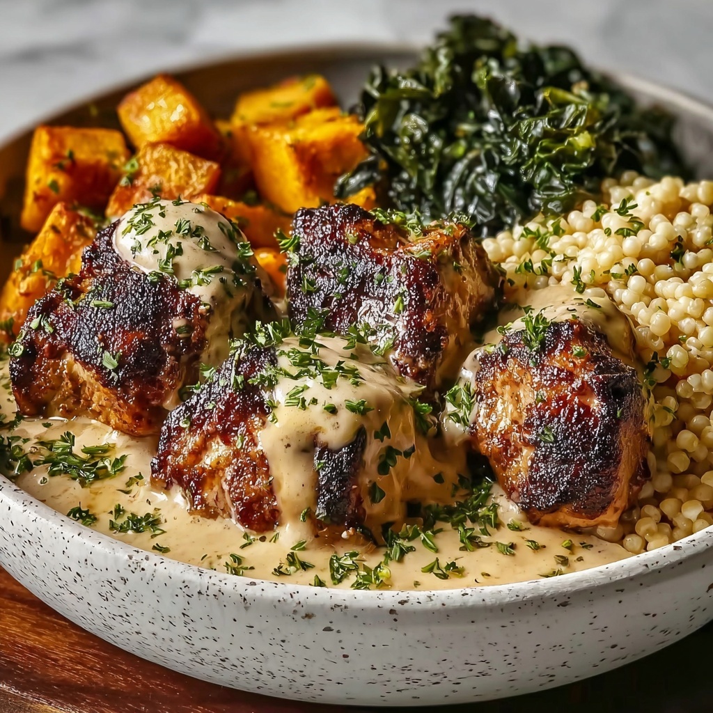 Maple Dijon Chicken Sweet Potato Bowls Recipe - Recipe Image