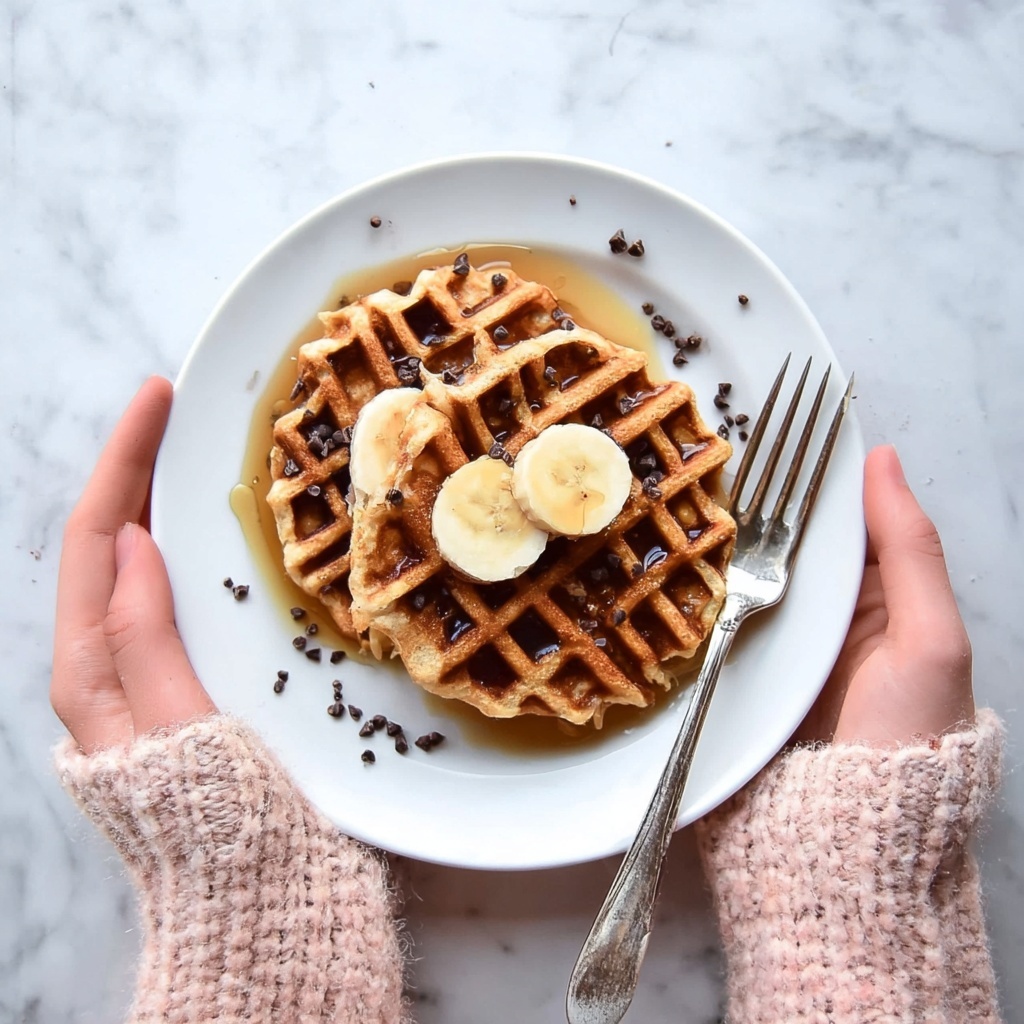 Healthy Chocolate Chip Banana Waffles Recipe - Recipe Image
