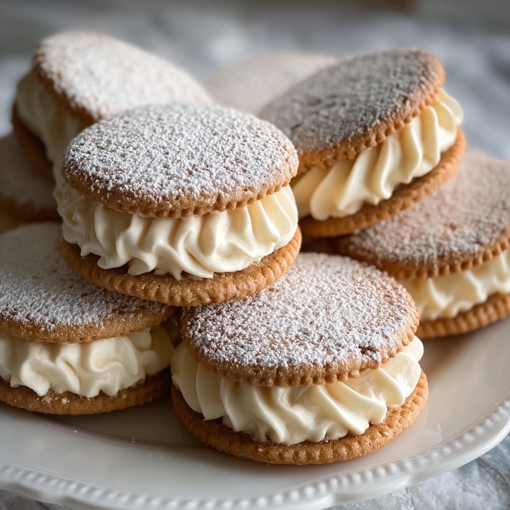 Sandwich Sugar Cookies with Vanilla Filling Recipe - Recipe Image
