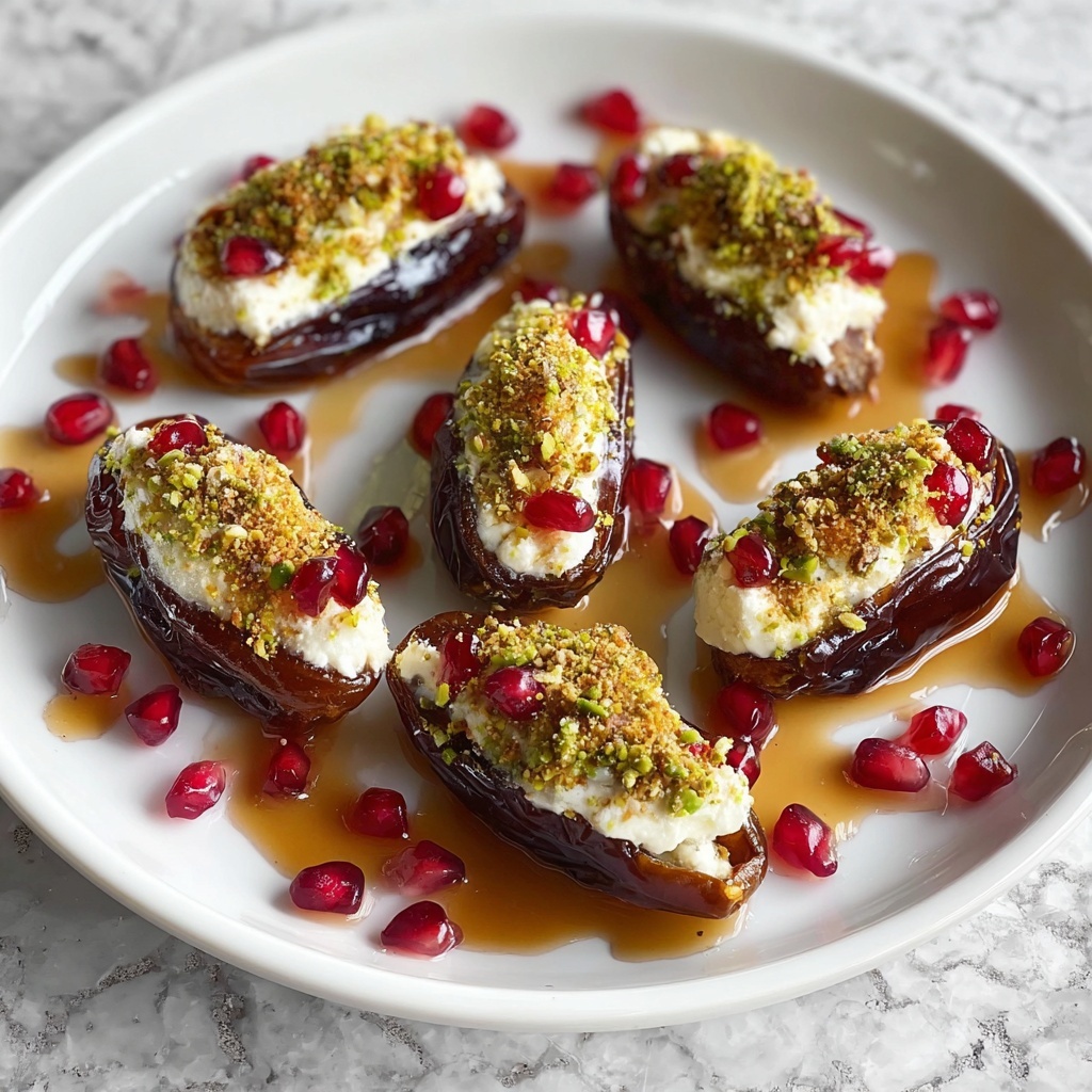 Mascarpone Stuffed Dates with Pomegranate and Honey Recipe - Recipe Image