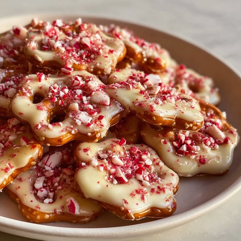 White Chocolate Peppermint Pretzel Crisps Recipe - Recipe Image
