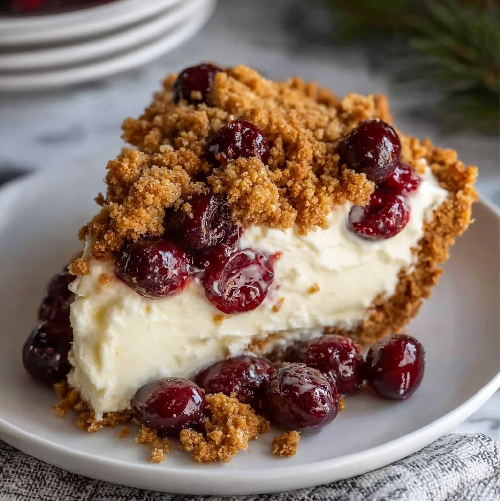Cranberry Cream Cheese Crumb Pie Recipe - Recipe Image
