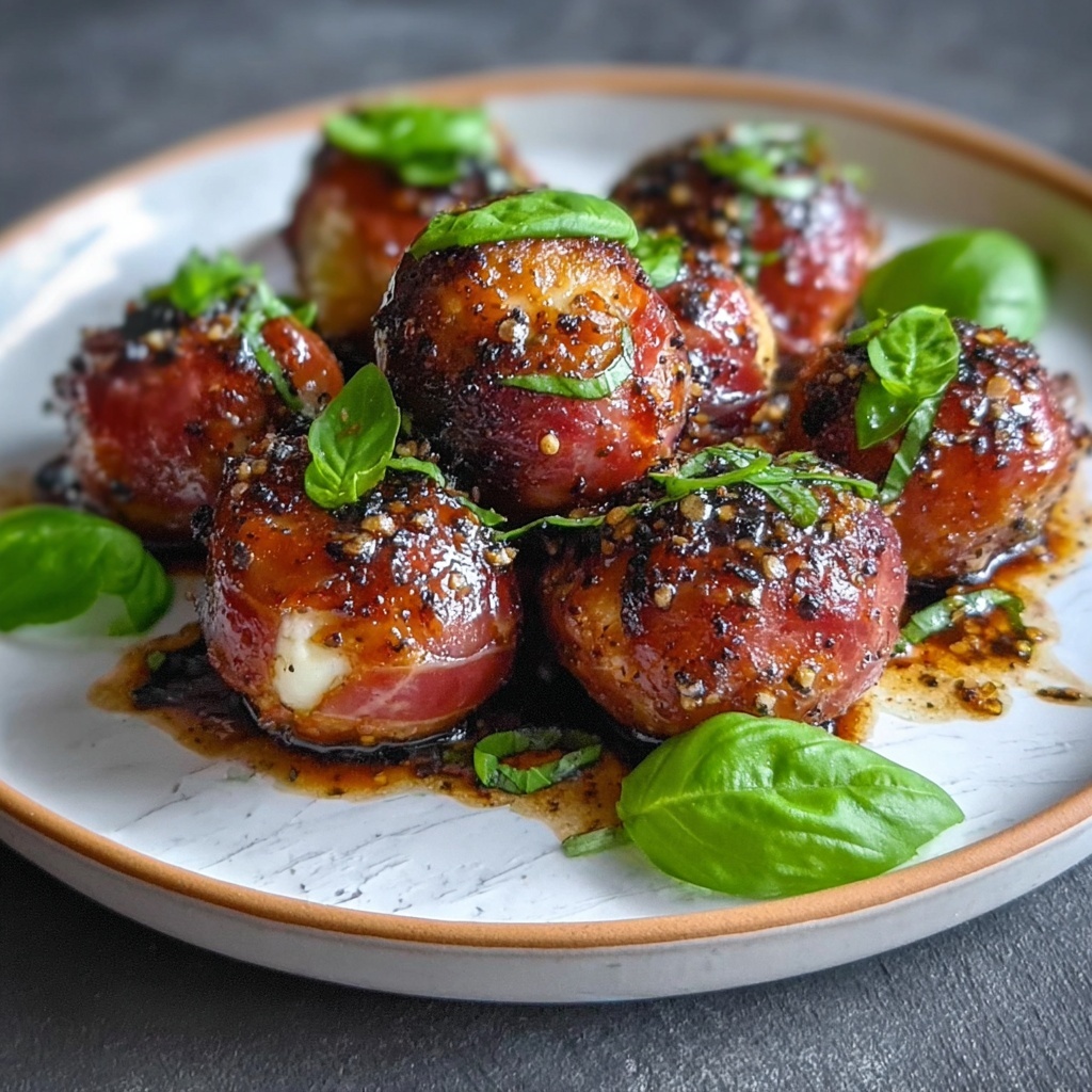 Prosciutto Wrapped Mozzarella Bites Recipe - Recipe Image