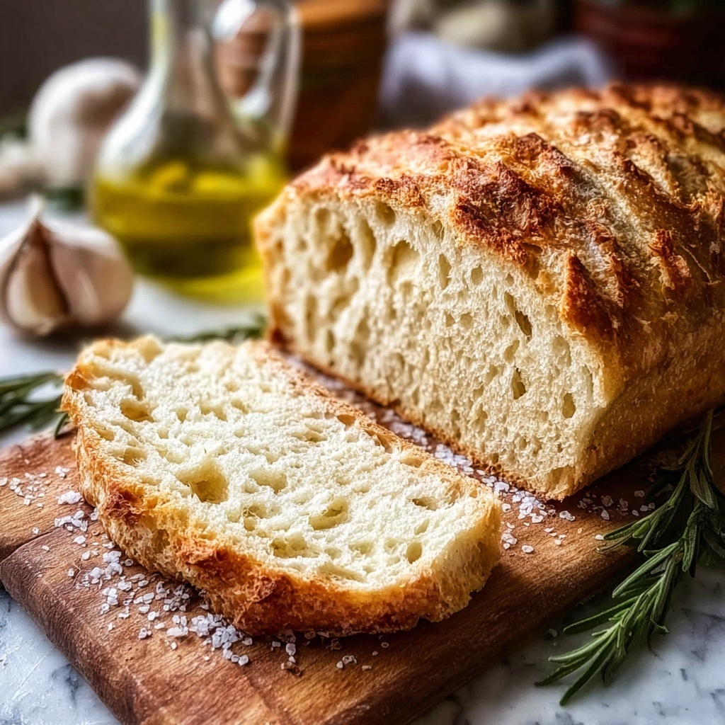 Rosemary & Roasted Garlic Artisan Bread Recipe - Recipe Image