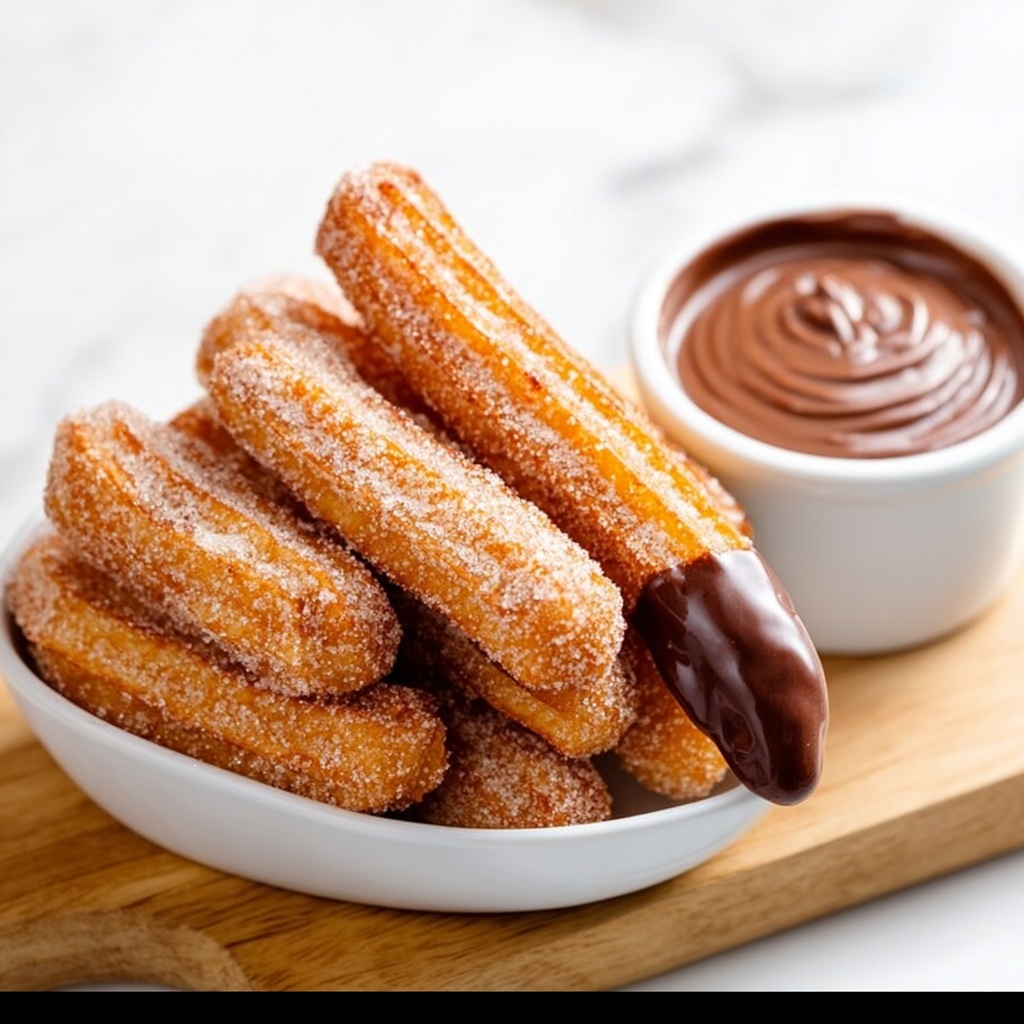 Crispy Cinnamon Sugar Churros Recipe - Recipe Image