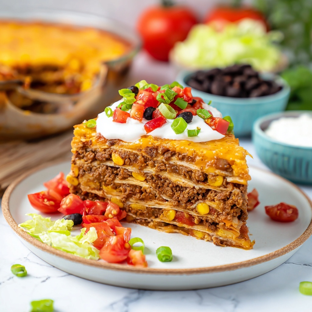 Easy Layered Taco Pie Recipe - Recipe Image