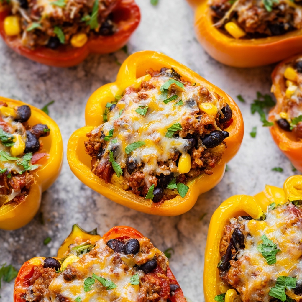 Mexican Stuffed Peppers with Ground Turkey and Black Beans Recipe - Recipe Image
